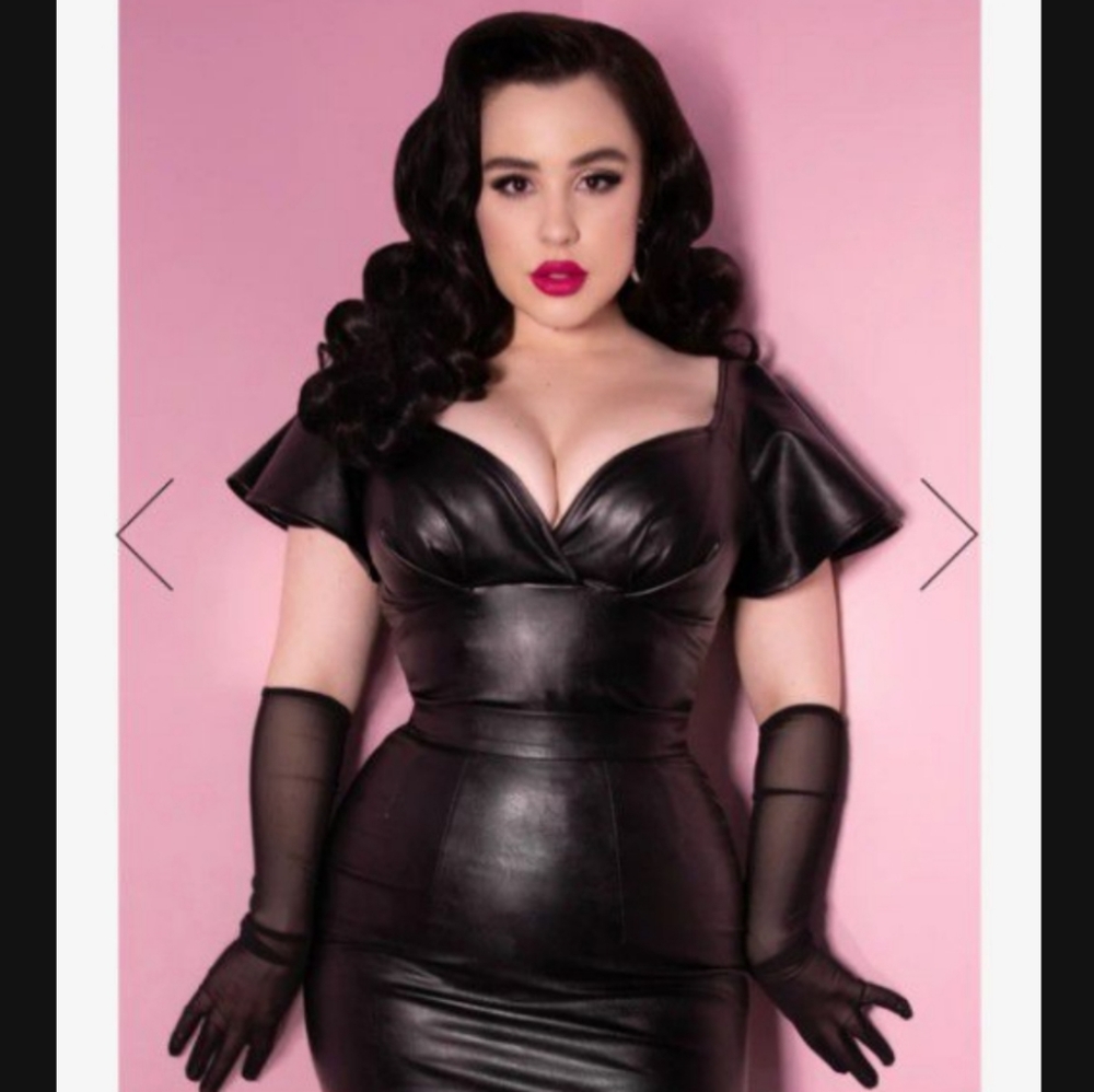 Bad Girl Baby Doll Vegan Leather Cropped Top